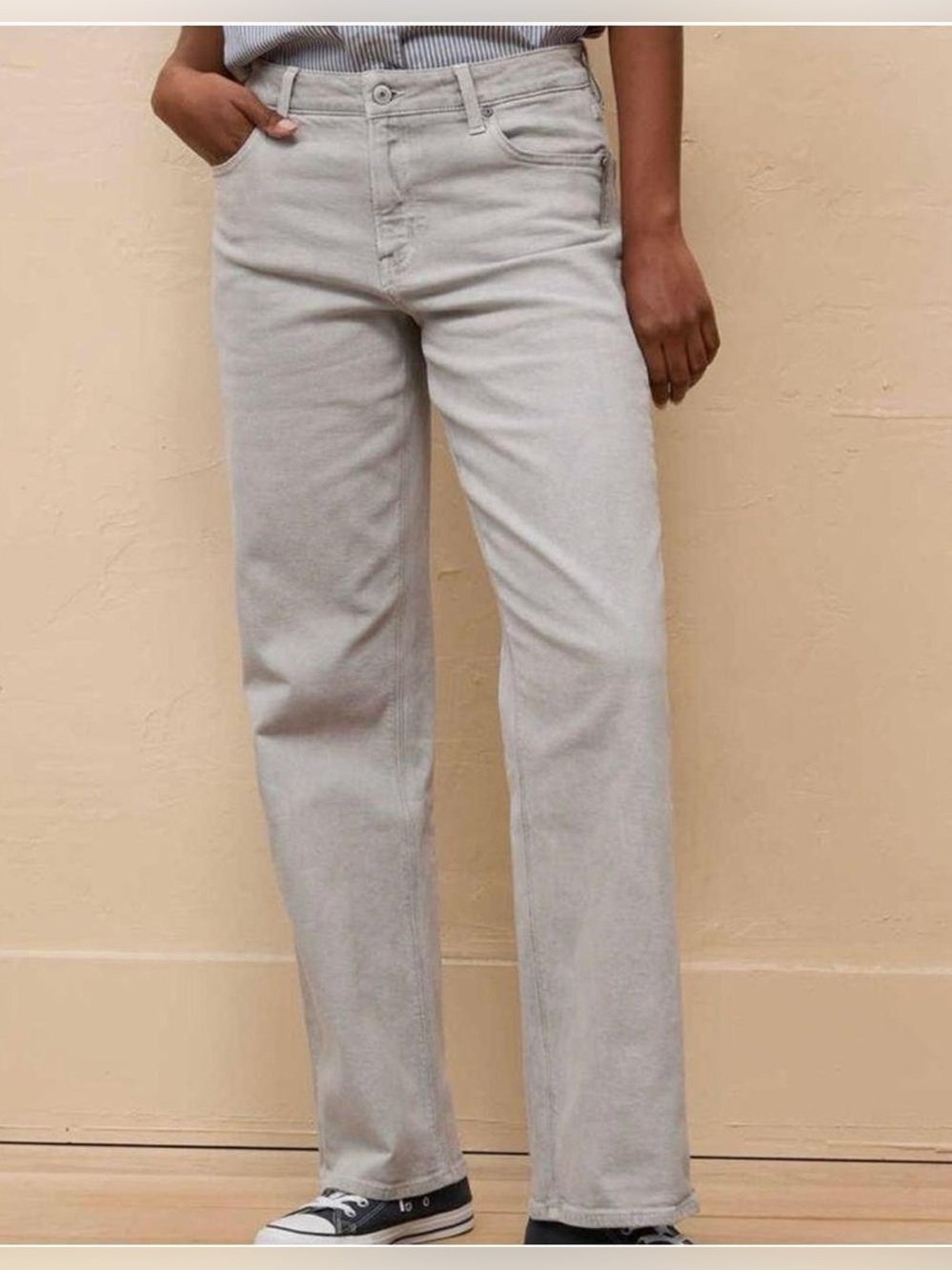American Eagle High-Waisted Stovepipe Grey Stretch Jeans 5426 Size 0 - 25W